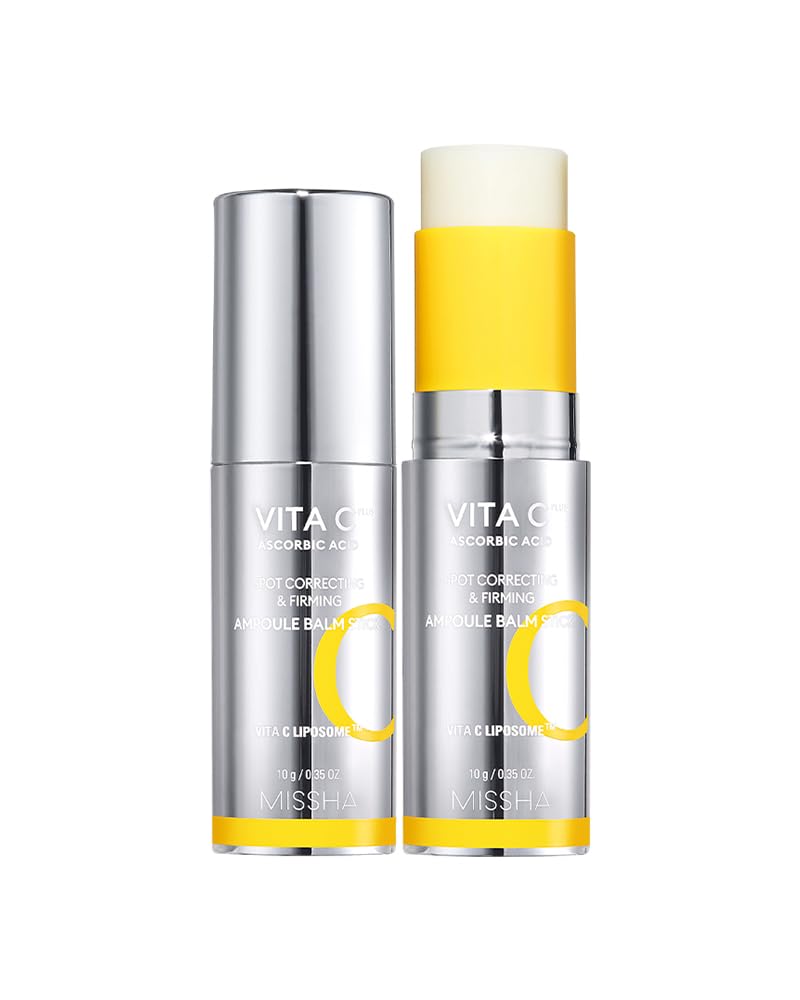 MISSHA Vita C Plus Spot Correcting & Firming Ampoule, Vitamin C Serum, Korean Serum for Face, Korean Skin Care For Aging Dull skin, Dark spots, 1.01 Fl oz/30ml