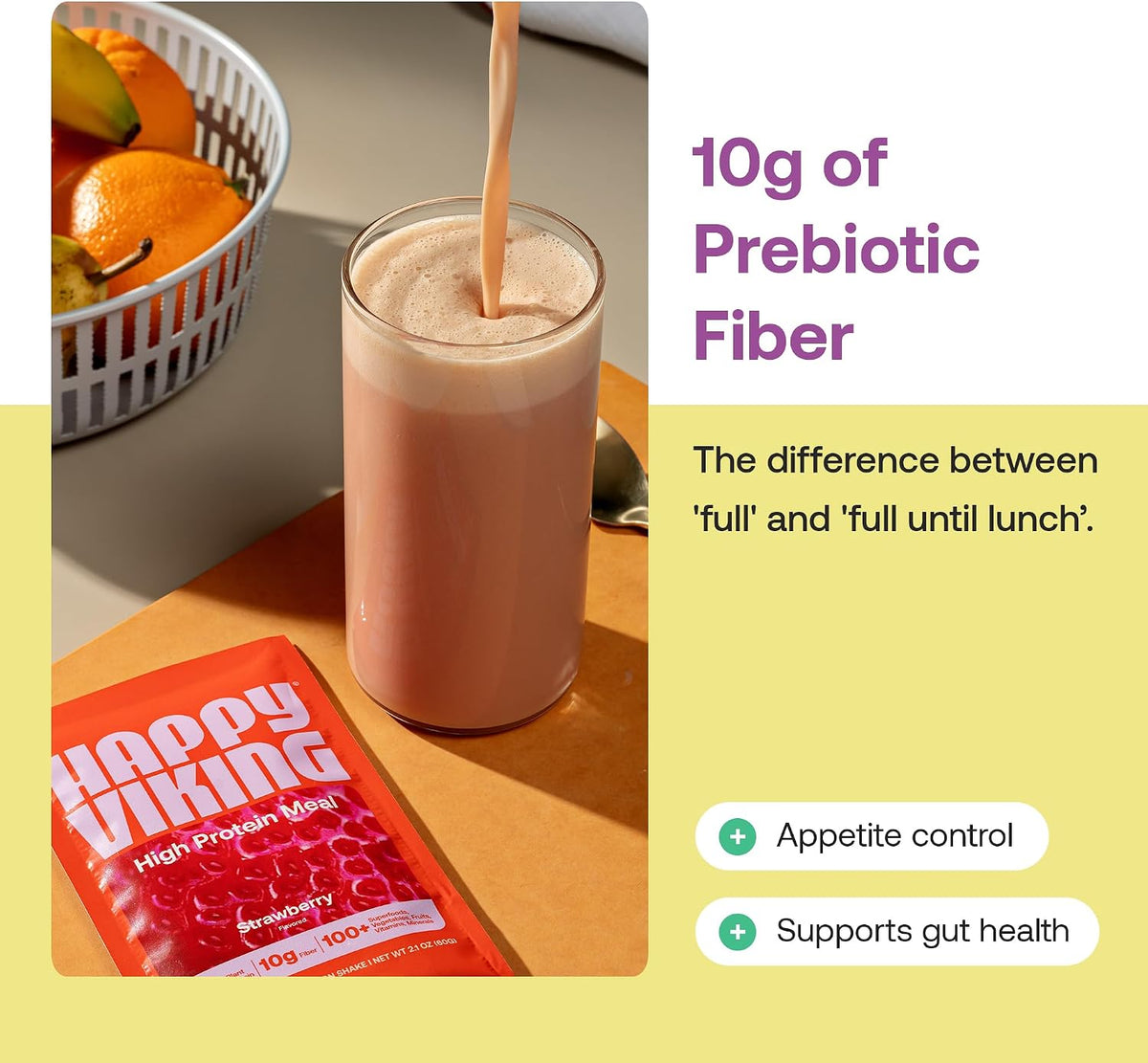 Happy Viking Plant-Based Vegan Protein Powder +100 Superfoods - Vanilla