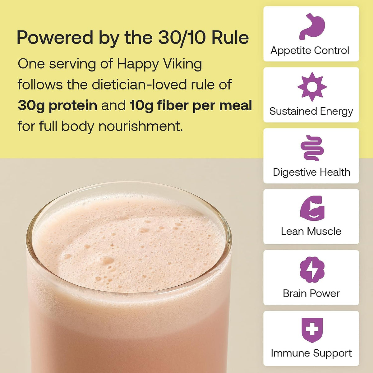 Happy Viking Plant-Based Vegan Protein Powder +100 Superfoods - Vanilla